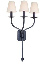 La-Brea 3-Light Wall Sconce in French Iron